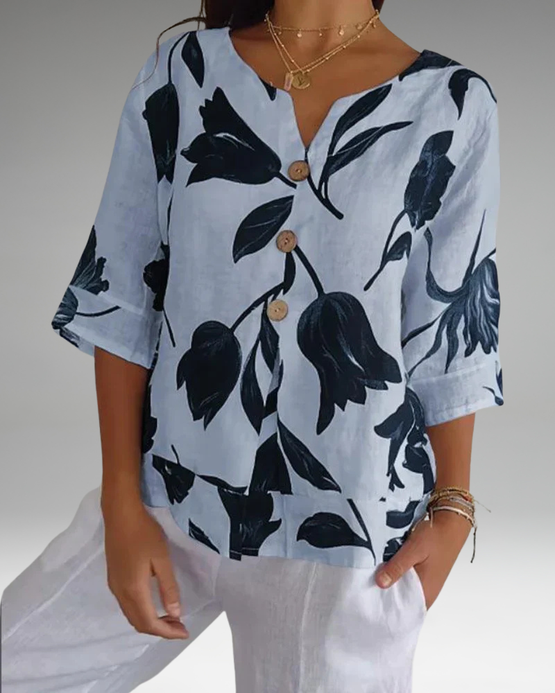 Eliana | Chemise Décontractée à Imprimé Floral