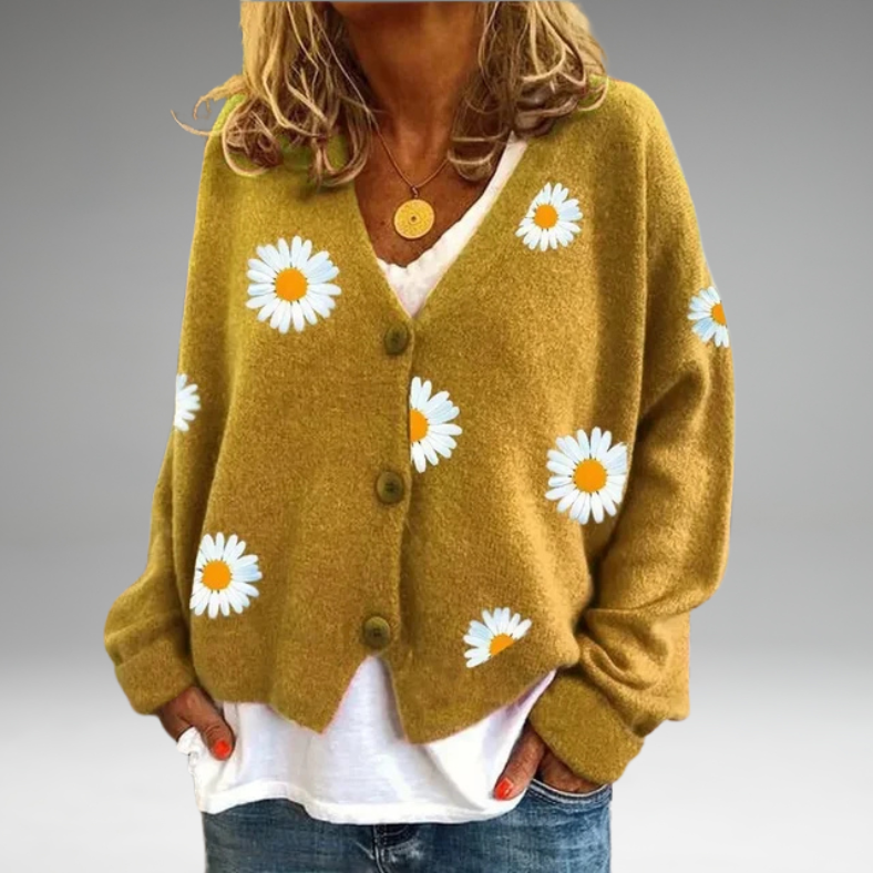 Althea™ | Cardigan en Crochet Floral Décontracté