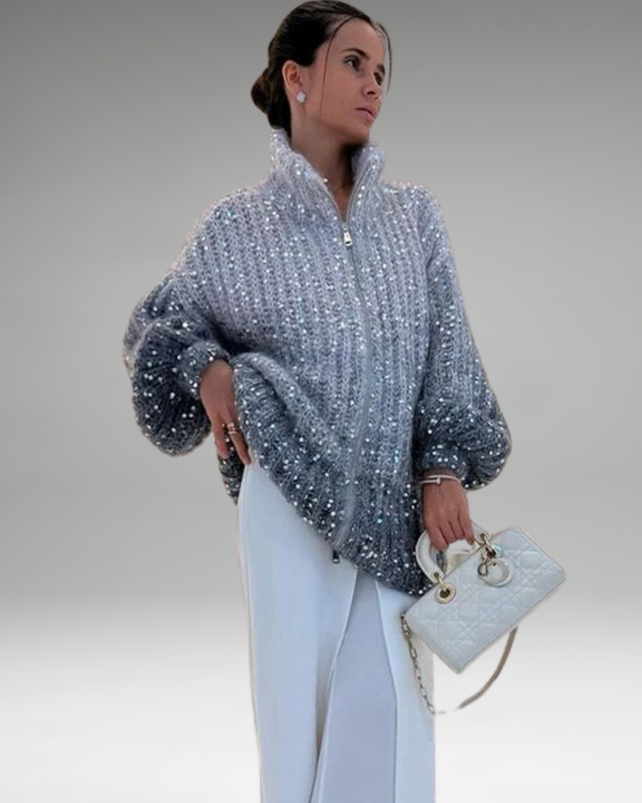 Angelina | Pull en tricot luxueux avec des détails en paillettes élégants