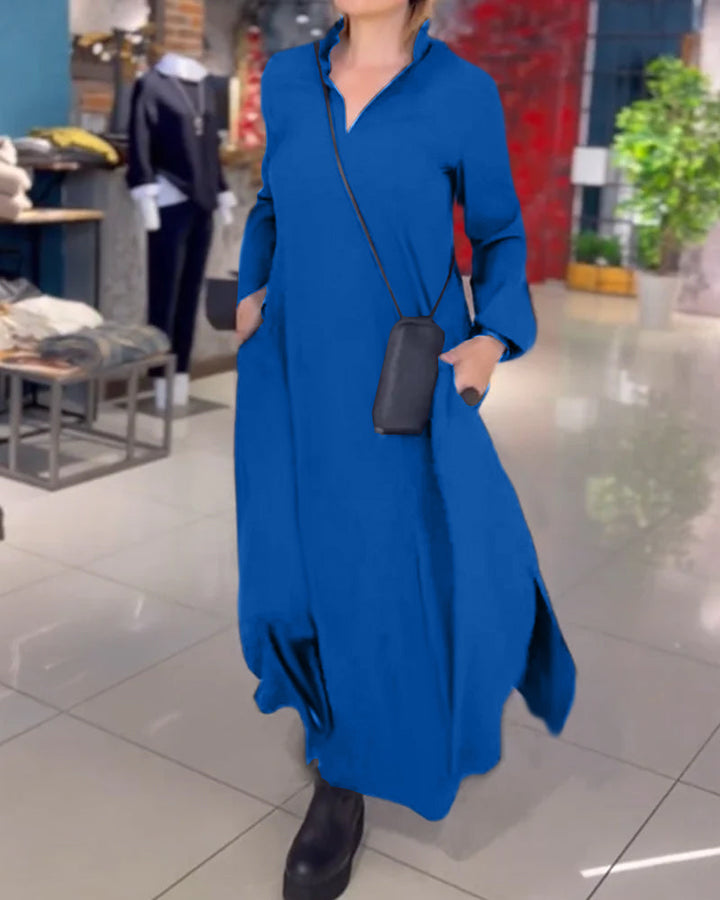 Mila | Robe longue avec fente latérale