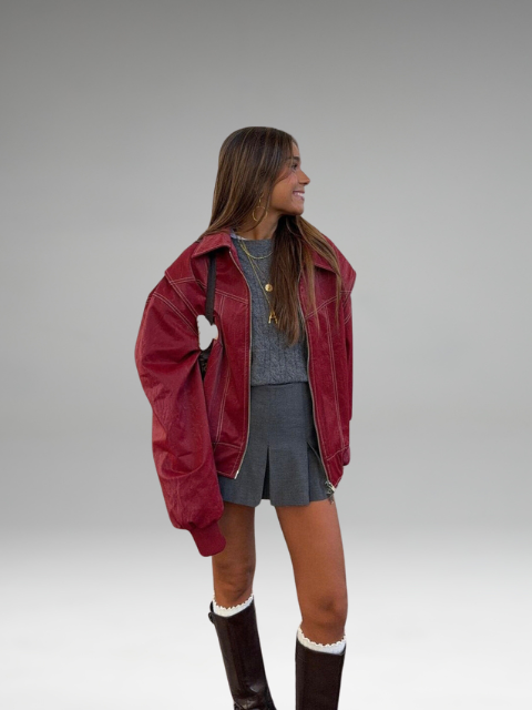 Velexia - Veste Rouge Vin