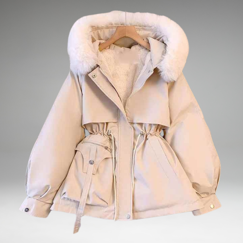Alessia - Veste Épaisse avec Col en Fourrure