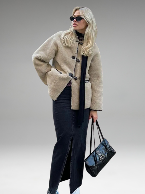 Elvara - Manteau Long Fluffy Avec Poches