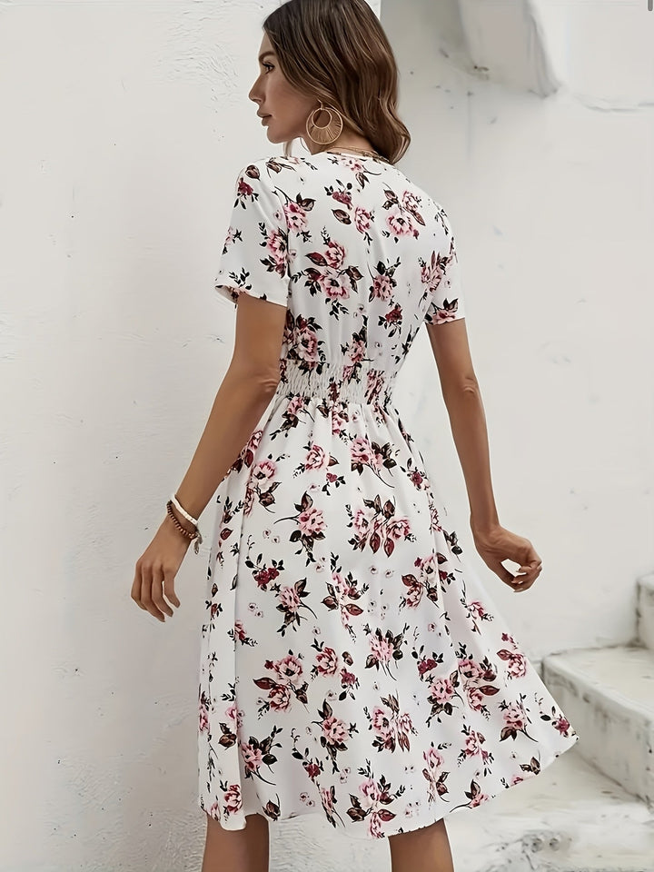 Lily – Robe sans manches à imprimé floral