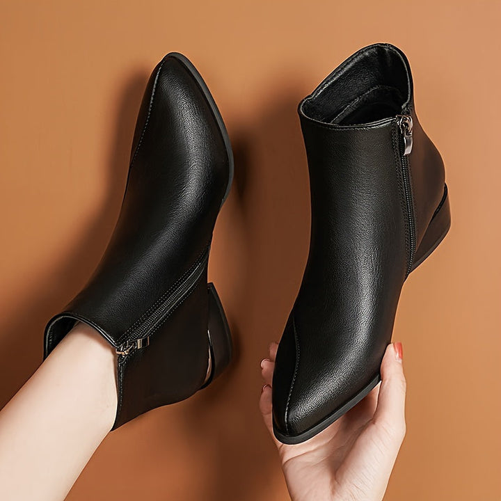 Ava | Bottines avec Talon et Fermeture Éclair