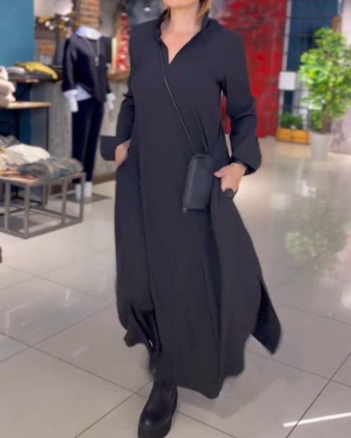Mila | Robe longue avec fente latérale