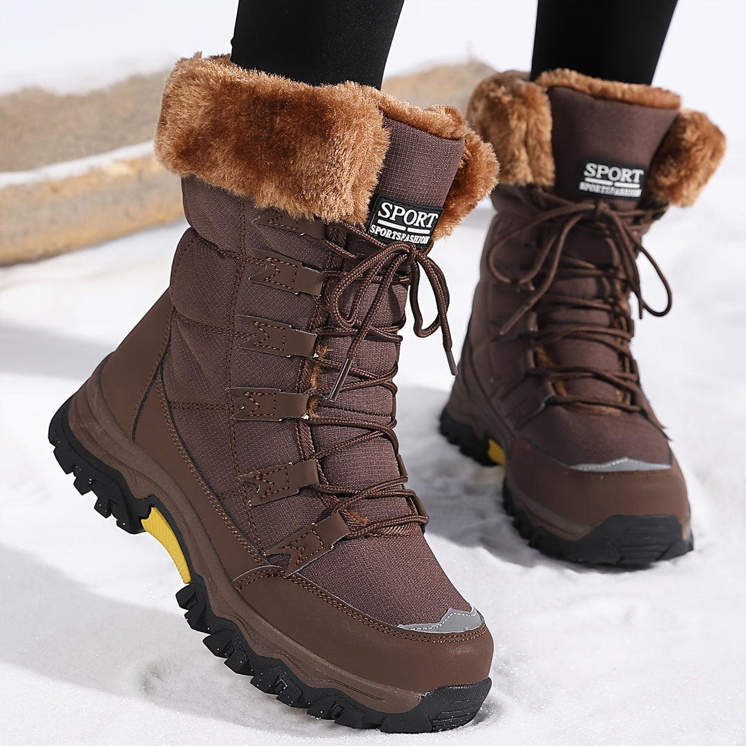 Maya - Bottes de Neige Imperméables et Isolées avec Fourrure Synthétique