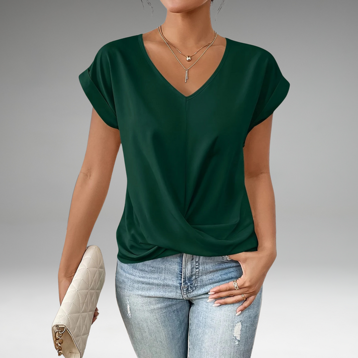 Elle | T-Shirt à Col Cœur Décontracté