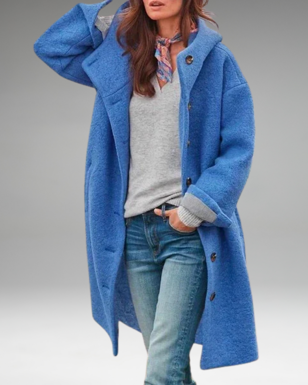 Audrey | Manteau Boutonné Confortable pour l'Extérieur