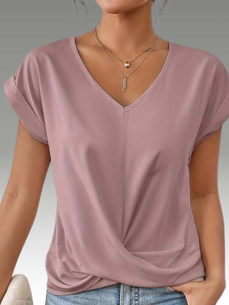 CELESTE – Haut V-Neck Élégant