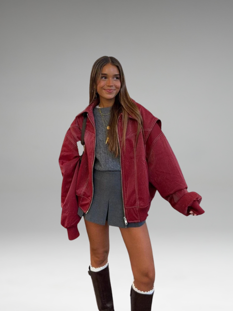 Velexia - Veste Rouge Vin