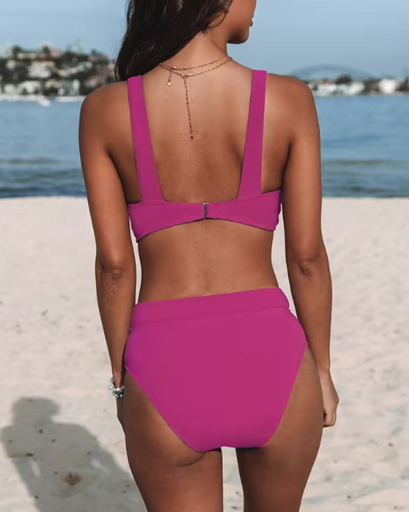 Hilary – Maillot de Bain Taille Haute au Design Élégant
