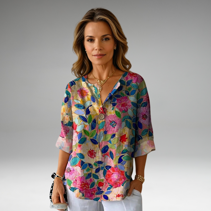 Arlene | Blouse Chic à Imprimé Floral