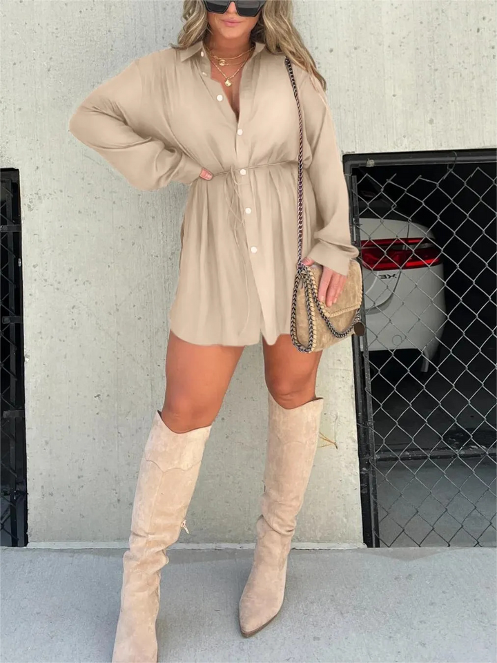Jessica - Robe Salopette Satinée Tendance