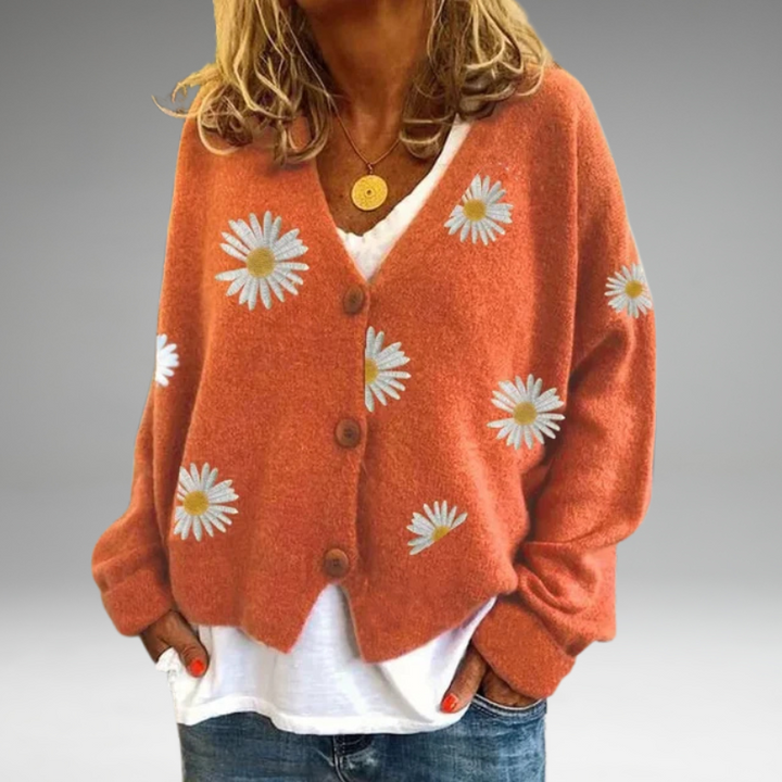 Althea™ | Cardigan en Crochet Floral Décontracté