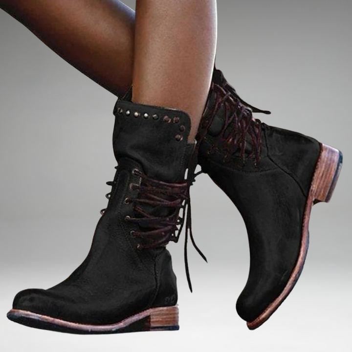 Maura | Bottes en Cuir à Lacets