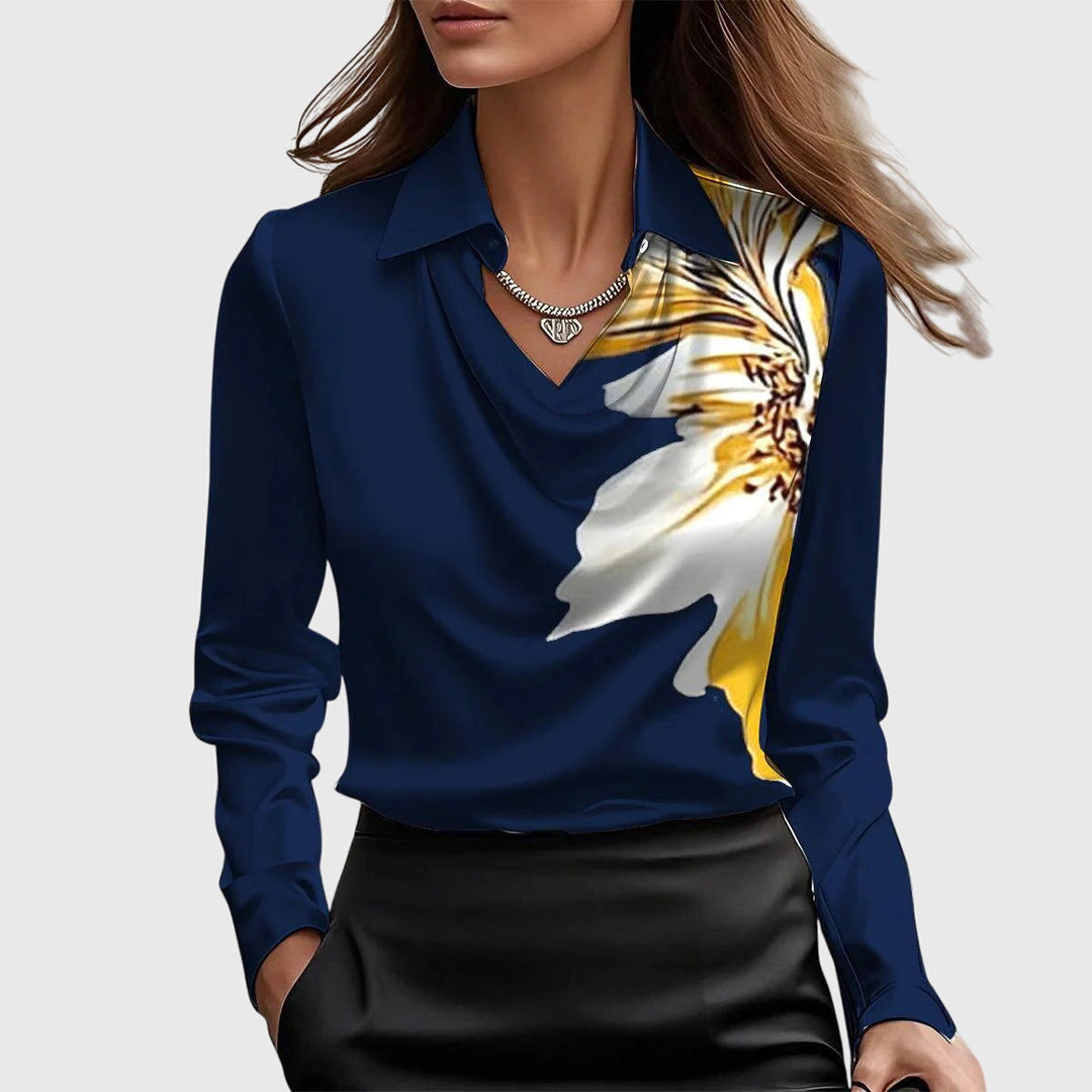 ÉMILIE - BLOUSE AVEC ÉCLAT LUXUEUX ET VOLANTS