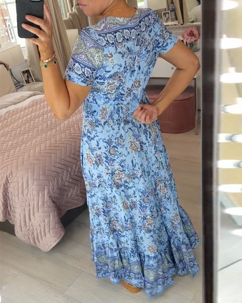 Alisa™ - Robe à col en V avec motif floral