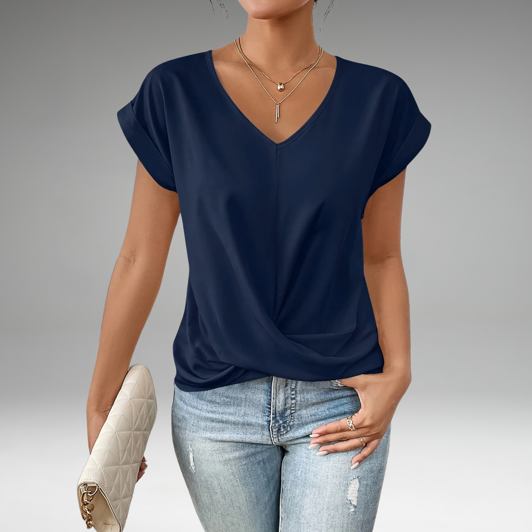 Elle | T-Shirt à Col Cœur Décontracté