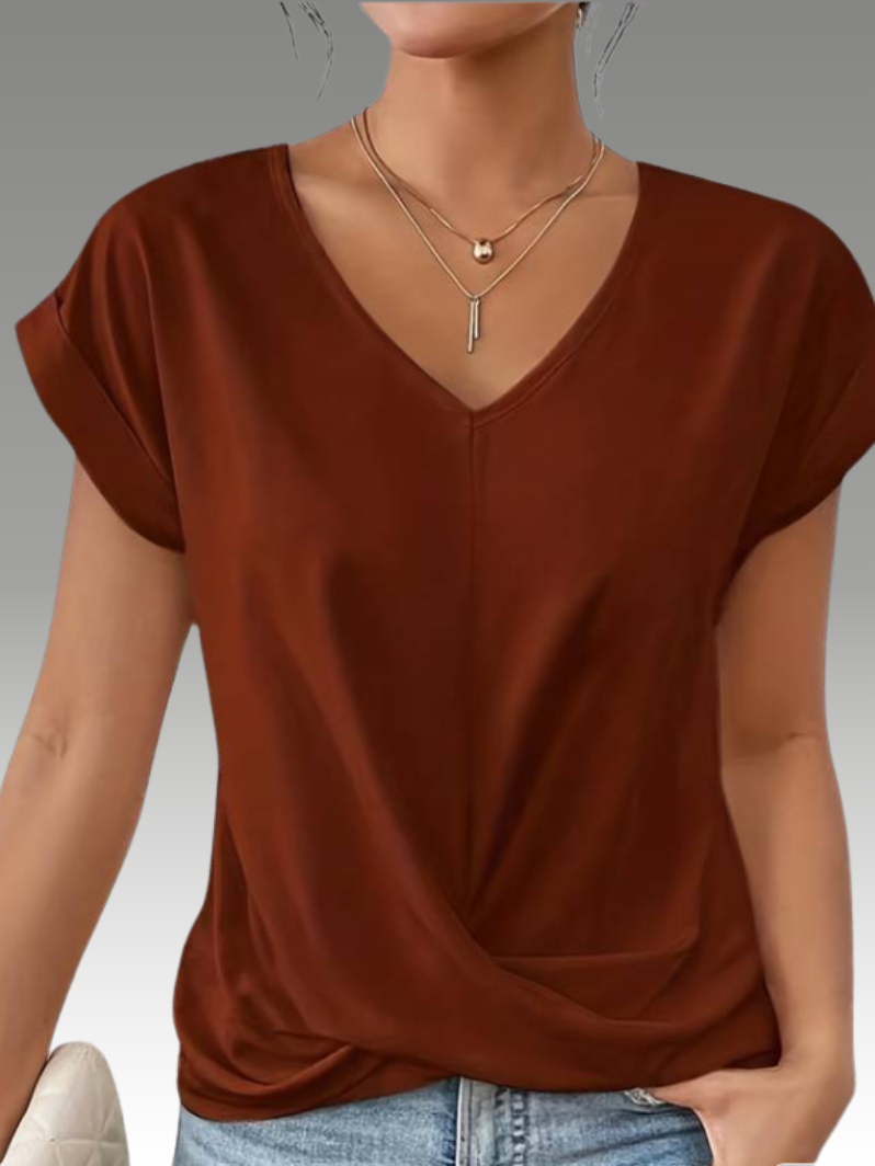 CELESTE – Haut V-Neck Élégant