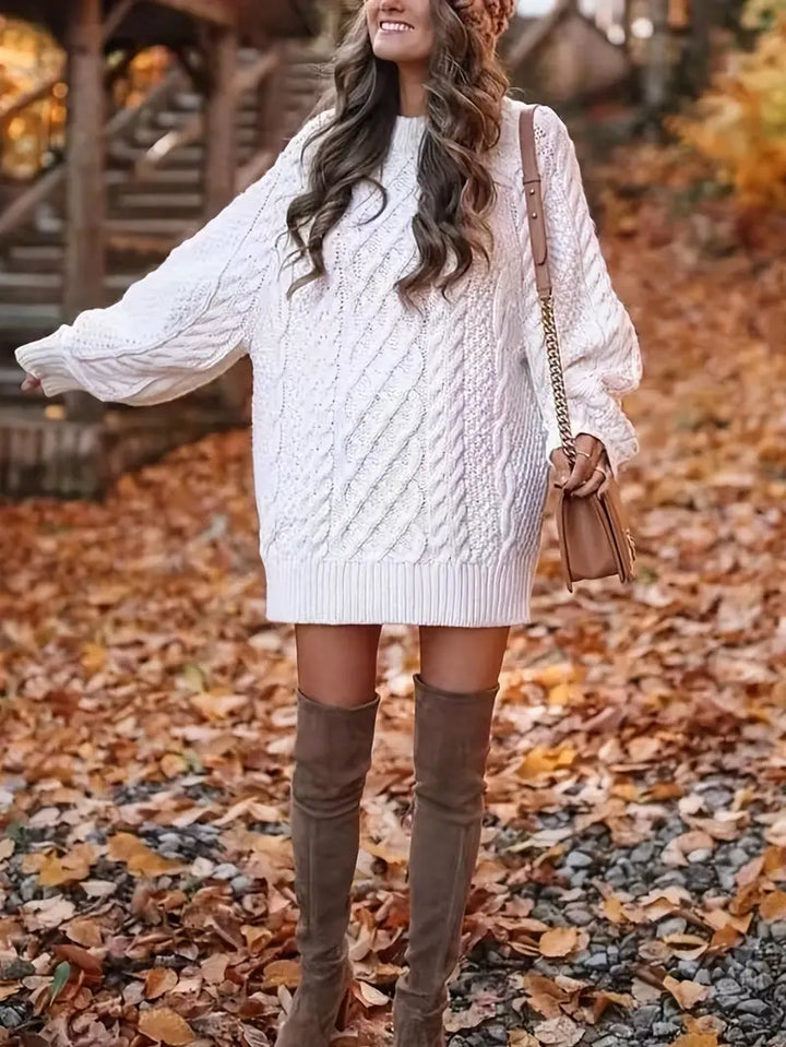 Chloé – Robe Pull en Maille Tressée