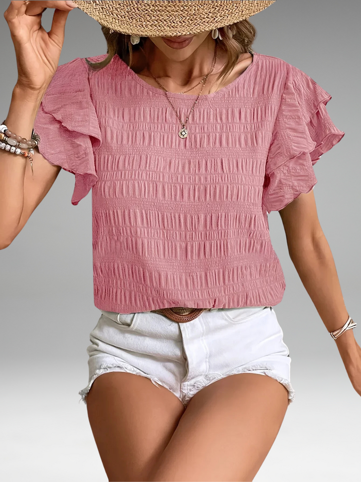 Charmaine | Blouse Légère et Aérée avec des Volants Amusants