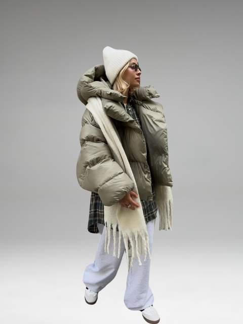 Azelina - Veste doudoune surdimensionnée à double couche