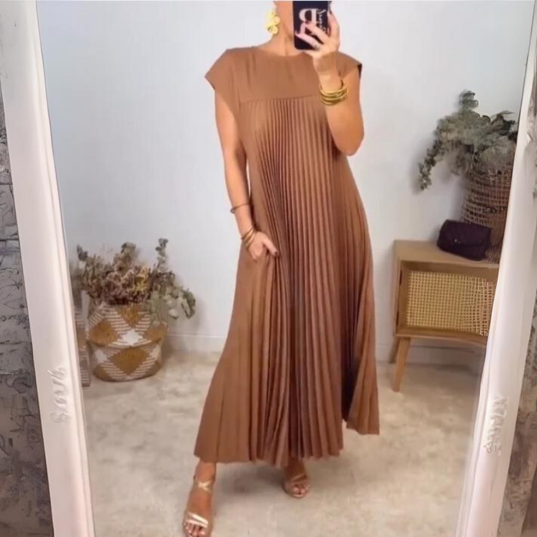 Seline® | Robe Plissée Légère et Fraîche