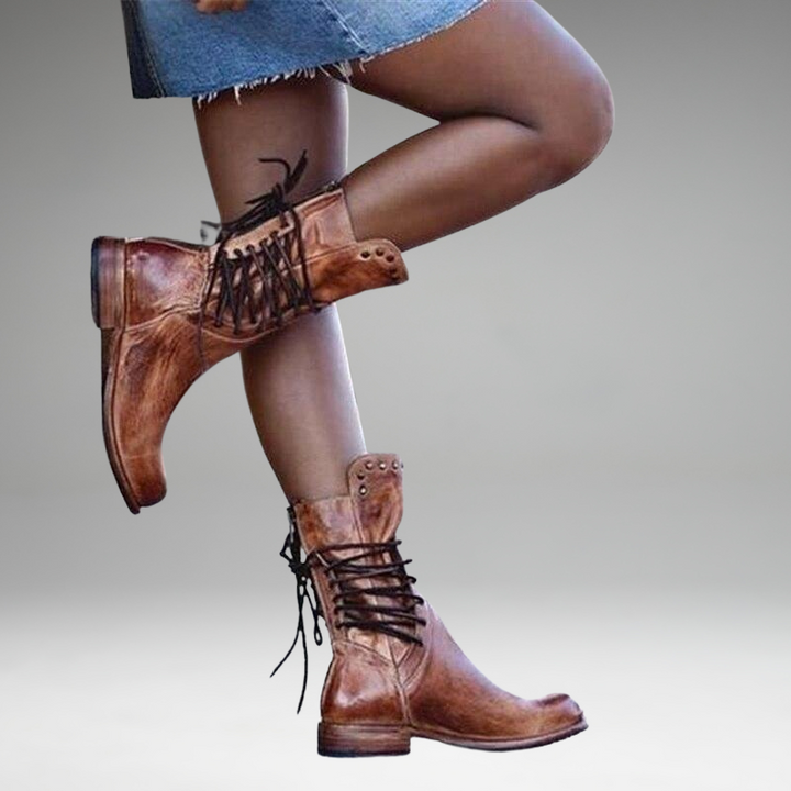 Maura | Bottes en Cuir à Lacets