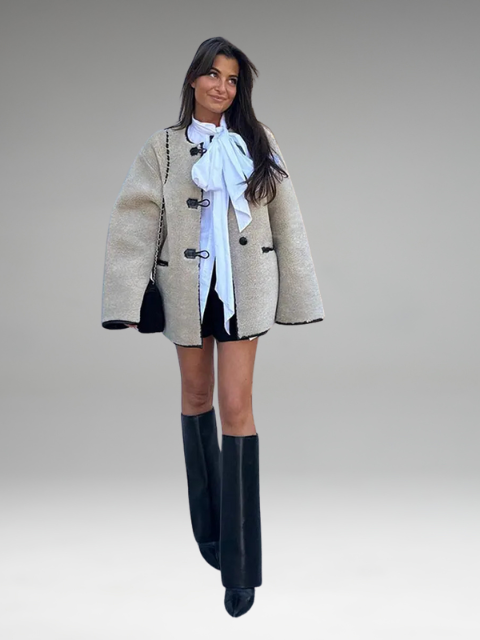 Elvara - Manteau Long Fluffy Avec Poches