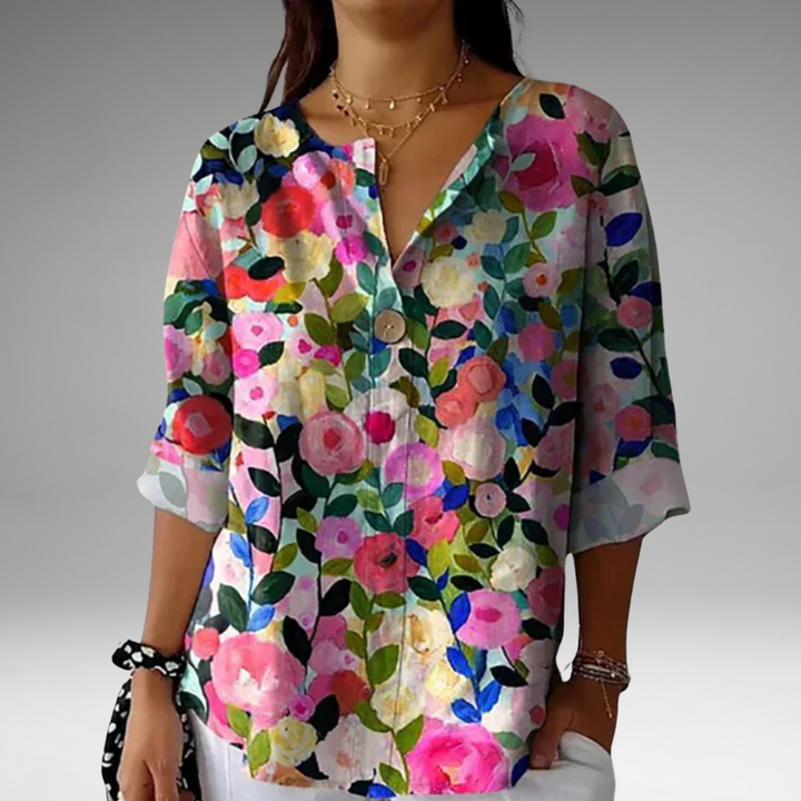 Arlene | Blouse Chic à Imprimé Floral