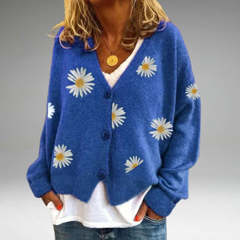 Althea™ | Cardigan en Crochet Floral Décontracté