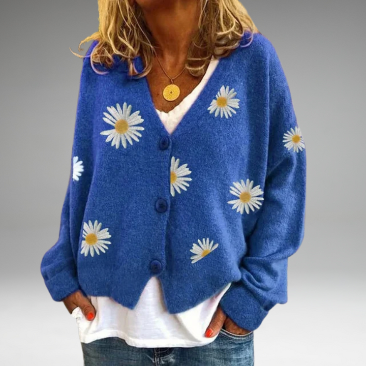 Althea™ | Cardigan en Crochet Floral Décontracté
