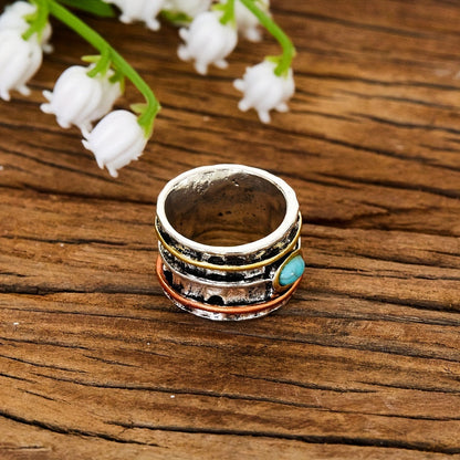 Bague Vintage Boho Turquoise