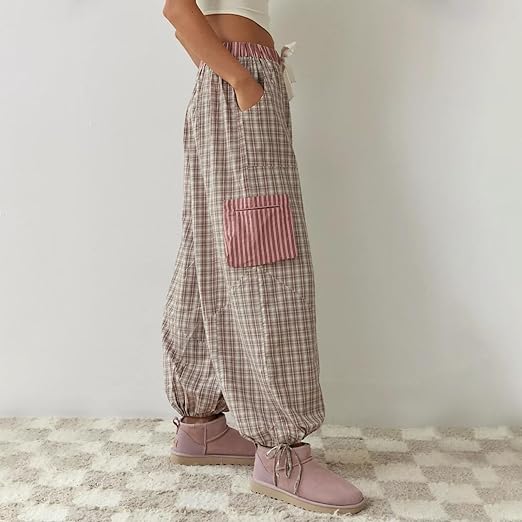 Ava Ensemble de Loungewear 2 Pièces pour Femmes – Pyjamas à Carreaux