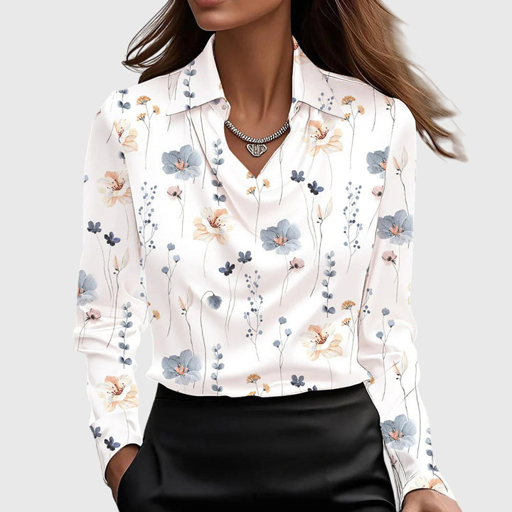 ÉMILIE - BLOUSE AVEC ÉCLAT LUXUEUX ET VOLANTS