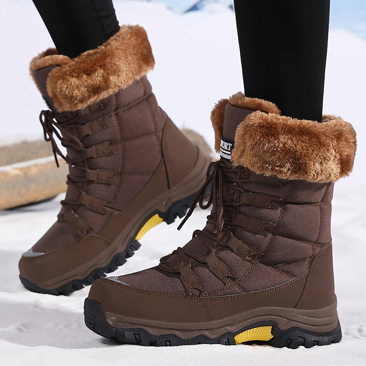 Maya - Bottes de Neige Imperméables et Isolées avec Fourrure Synthétique