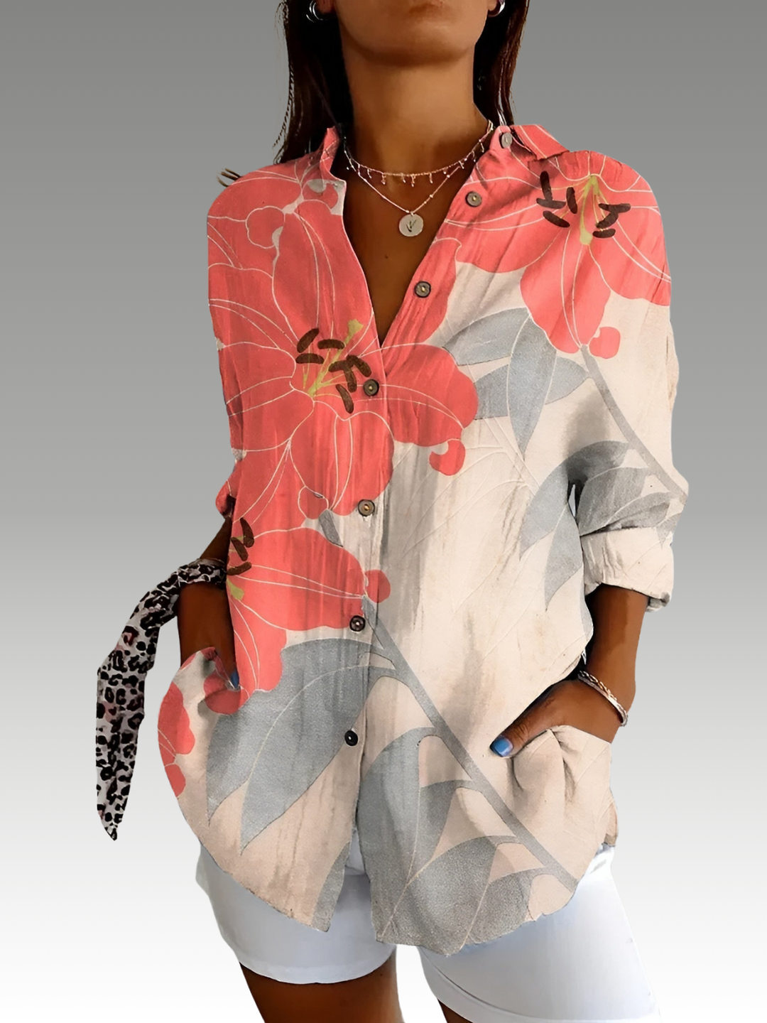 Avril | Blouse Chic avec Imprimés Fantaisistes