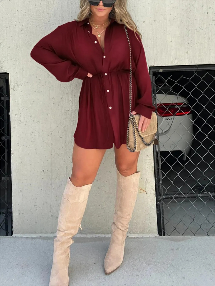 Jessica - Robe Salopette Satinée Tendance