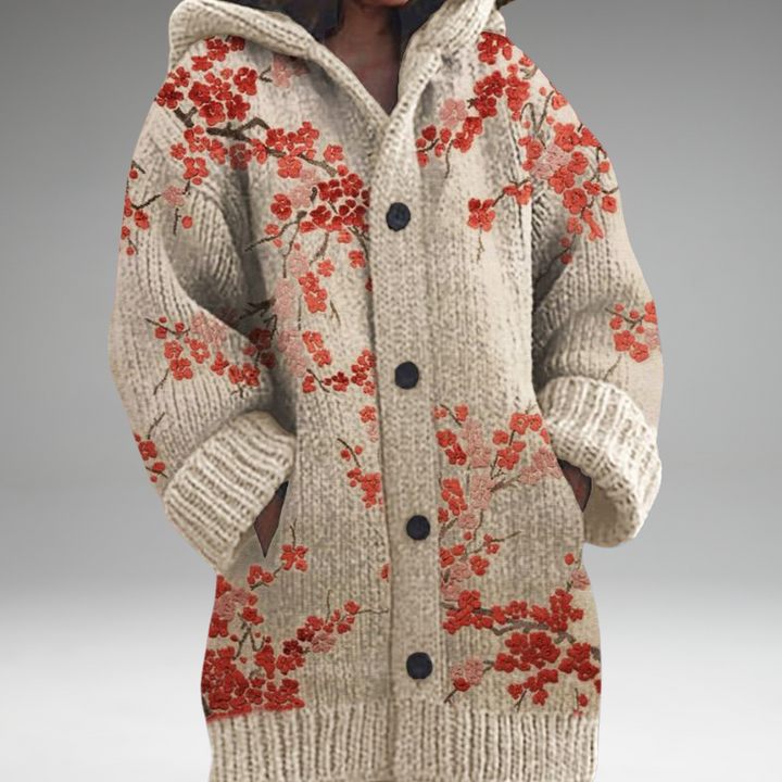 Annelie™ | Pull chaud pour femmes avec boutons et capuche.