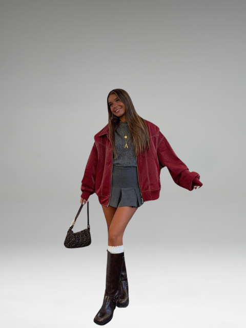 Velexia - Veste Rouge Vin