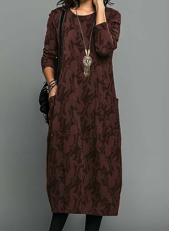 Cassie™ | Robe d'Hiver Décontractée avec Col Rond