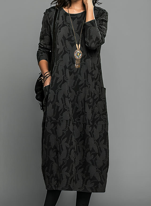 Cassie™ | Robe d'Hiver Décontractée avec Col Rond
