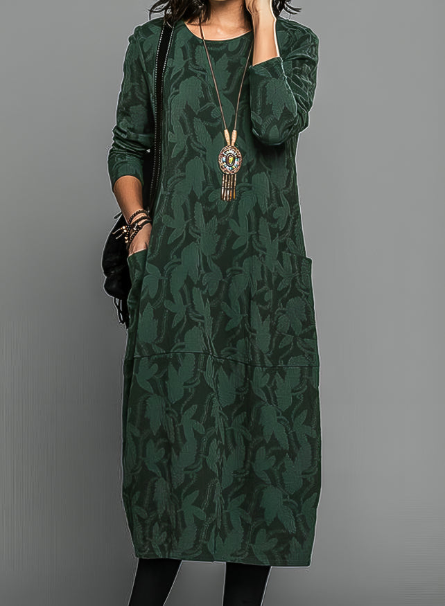 Cassie™ | Robe d'Hiver Décontractée avec Col Rond