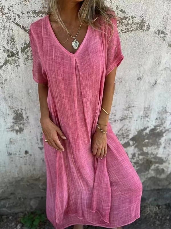ROBE MIDI CLASSIQUE À COL EN V ARIANE I