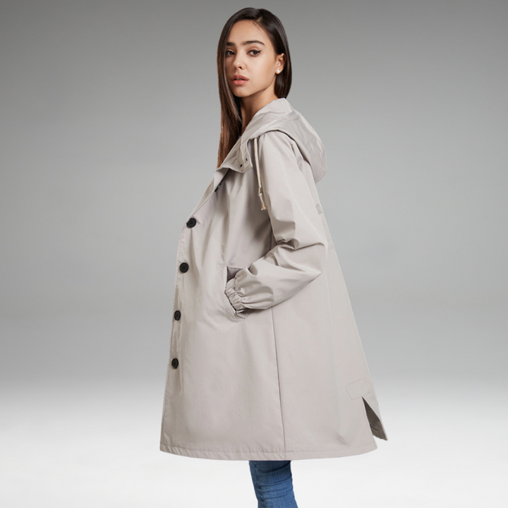 Betsy | Manteau Boutonné Imperméable et Coupe-Vent