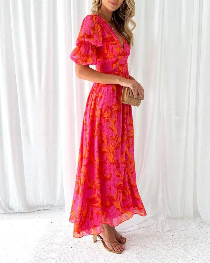Derena - Robe Rouge Rose