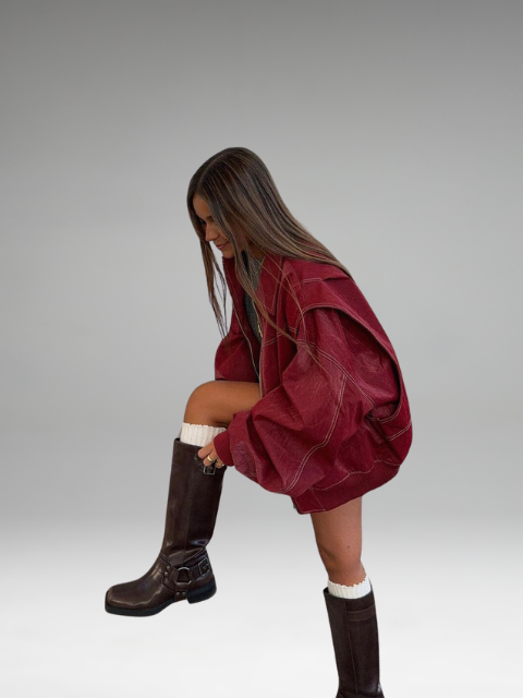Velexia - Veste Rouge Vin