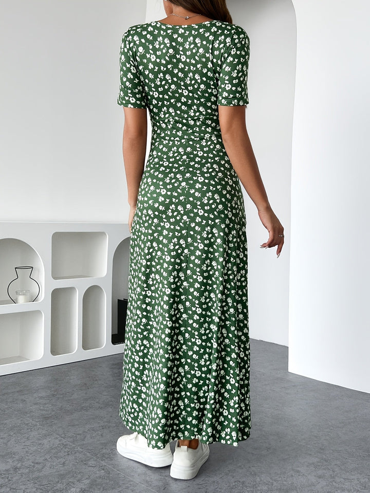 Lucia - La Robe Tricotée Florale Élégante