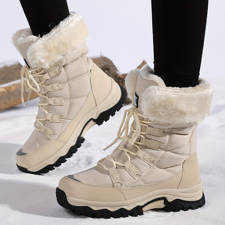 Maya - Bottes de Neige Imperméables et Isolées avec Fourrure Synthétique